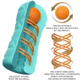 Аквамариновый мастурбатор Victoria - Baile - в Майкопе купить с доставкой