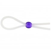 Прозрачное лассо с фиолетовой бусиной SILICONE COCK RING WITH BEAD LAVENDER - NMC - в Майкопе купить с доставкой