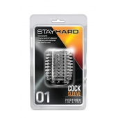 Прозрачная насадка с шипами STAY HARD COCK SLEEVE 01 CLEAR - Blush Novelties - в Майкопе купить с доставкой