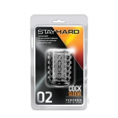 Прозрачная насадка на пенис с шишечками STAY HARD COCK SLEEVE 02 CLEAR - Blush Novelties - в Майкопе купить с доставкой