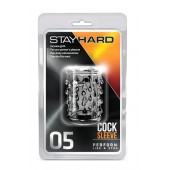 Прозрачная насадка с капельками STAY HARD COCK SLEEVE 05 CLEAR - Blush Novelties - в Майкопе купить с доставкой