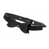 Черный кожаный чокер с бабочкой - Pecado - купить с доставкой в Майкопе