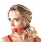 Силиконовый кляп-шар на чёрных ремешках Red Gag silicone - Orion - купить с доставкой в Майкопе