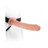 Фаллопротез телесного цвета Hollow Strap-On - 29 см. - Pipedream - купить с доставкой в Майкопе