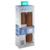 Коричневая насадка на член 2  Silicone X-tension - 20,3 см. - Pipedream - в Майкопе купить с доставкой
