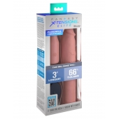 Телесная вибронасадка на член 3  Vibrating Mega X-tension with Remote - 22,9 см. - Pipedream - в Майкопе купить с доставкой