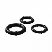 Набор из 3 черных эрекционных колец Babooom Ring Set - Adrien Lastic - в Майкопе купить с доставкой