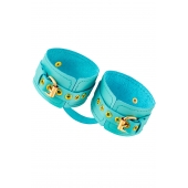 Голубые однослойные кожаные оковы - Pecado - купить с доставкой в Майкопе