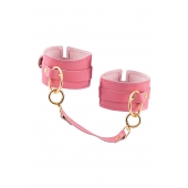 Розовые однослойные кожаные оковы - Pecado - купить с доставкой в Майкопе