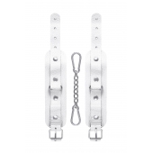 Белые узкие наручники-браслеты со скруглёнными углами - Pecado - купить с доставкой в Майкопе