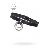 Черный чокер-ошейник с кольцом в кольце - Pecado - купить с доставкой в Майкопе