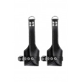 Черные подвесы с белой строчкой - Pecado - купить с доставкой в Майкопе