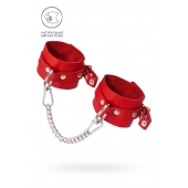 Красные мягкие кожаные оковы с люверсами - Pecado - купить с доставкой в Майкопе