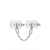 Белые мягкие кожаные оковы с люверсами - Pecado - купить с доставкой в Майкопе