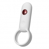 Белое эрекционное виброкольцо с пультом ДУ - Youvic - в Майкопе купить с доставкой