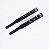 Черные кожаные оковы с регулируемыми ремешками - Crazy Handmade - купить с доставкой в Майкопе