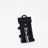 Черные кожаные наручники с хромированной фурнитурой - Crazy Handmade - купить с доставкой в Майкопе