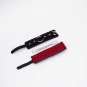 Черно-красные кожаные наручники - Crazy Handmade - купить с доставкой в Майкопе