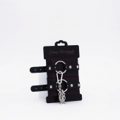 Черно-красные кожаные оковы - Crazy Handmade - купить с доставкой в Майкопе