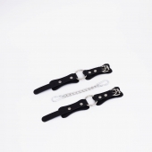 Черные кожаные наручники с кольцом - Crazy Handmade - купить с доставкой в Майкопе