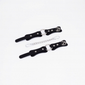 Черные кожаные наручники с кольцом - Crazy Handmade - купить с доставкой в Майкопе