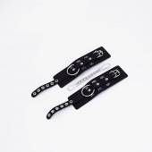 Черные кожаные наручники Sex - Crazy Handmade - купить с доставкой в Майкопе