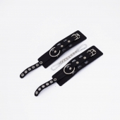 Черные кожаные наручники Sex - Crazy Handmade - купить с доставкой в Майкопе