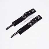 Черные кожаные оковы Sex - Crazy Handmade - купить с доставкой в Майкопе