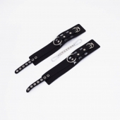 Черные кожаные оковы Sex - Crazy Handmade - купить с доставкой в Майкопе