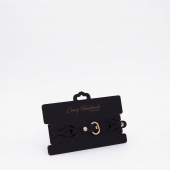 Черный кожаный ошейник с золотистой фурнитурой - Crazy Handmade - купить с доставкой в Майкопе