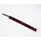 Черно-красный ошейник Sex - Crazy Handmade - купить с доставкой в Майкопе