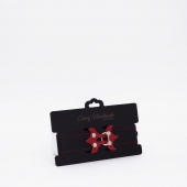 Черный ошейник с красным декором и строчкой - Crazy Handmade - купить с доставкой в Майкопе