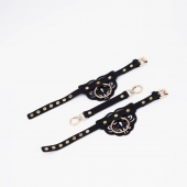 Черные оковы с золотистой фурнитурой - Crazy Handmade - купить с доставкой в Майкопе