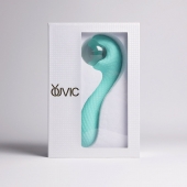 Бирюзовый вибромассажёр с деликатными токами - Youvic - купить с доставкой в Майкопе