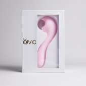 Розовый вибромассажёр с деликатными токами - Youvic - купить с доставкой в Майкопе