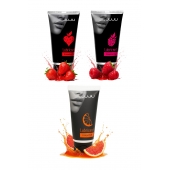 Набор из 3 съедобных лубрикантов JUJU (клубника, малина, грейпфрут) - JuJu - купить с доставкой в Майкопе