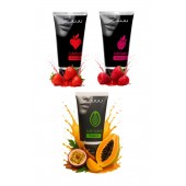 Набор из 3 съедобных лубрикантов JUJU (клубника, малина, тропические фрукты) - JuJu - купить с доставкой в Майкопе