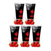 Набор из 5 съедобных лубрикантов JUJU со вкусом клубники - JuJu - купить с доставкой в Майкопе