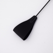 Стек с широким черным кожаным наконечником и металлической ручкой - 67 см. - Crazy Handmade - купить с доставкой в Майкопе