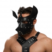Черная кожаная маска «Собака» - Crazy Handmade - купить с доставкой в Майкопе