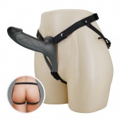 Черный полый мужской страпон London - 16,8 см. - Baile - купить с доставкой в Майкопе