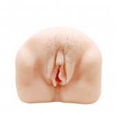 Телесный мастурбатор-вагина с оволосением и вибрацией - Baile - в Майкопе купить с доставкой