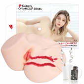 Мастурбатор-полуторс с двойным слоем материала и вибрацией Jenny Onahole Real Vagina - KOKOS - в Майкопе купить с доставкой