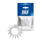 Эластичное эрекционное кольцо с шариками и лучами - Sex Expert - в Майкопе купить с доставкой