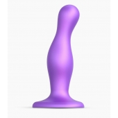 Фиолетовая насадка Strap-On-Me Dildo Plug Curvy size M - Strap-on-me - купить с доставкой в Майкопе