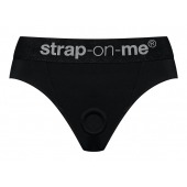 Черные трусики для насадок Heroine Lingerie Harness - size XL - Strap-on-me - купить с доставкой в Майкопе