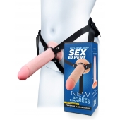 Мужской полый страпон на регулируемых ремешках - 22 см. - Sex Expert - купить с доставкой в Майкопе