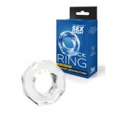 Прозрачное эрекционное кольцо в форме гайки - Sex Expert - в Майкопе купить с доставкой