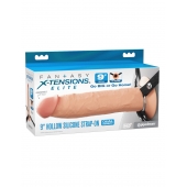 Телесный пустотелый фаллопротез 9’’ Hollow Silicone Strap-On - 24,1 см. - Pipedream - купить с доставкой в Майкопе