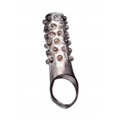 Дымчатая насадка на пенис с выпуклостями - 11 см. - Sex Expert - в Майкопе купить с доставкой